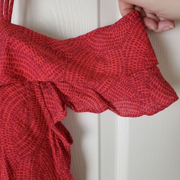 Anthropologie Maeve Mandalay Off-The-Shoulder Lace Up Back Tank Top Size XS - Picture 5 of 10